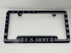 Army American Flag Billet Aluminum License Plate Frame