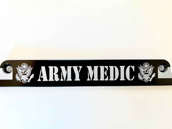 Army Medic American Flag Billet Aluminum License Plate Frame