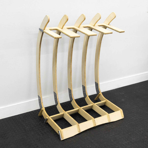 Big Sur Surfboard Storage Wood Stand | Holds 4 Surfboards