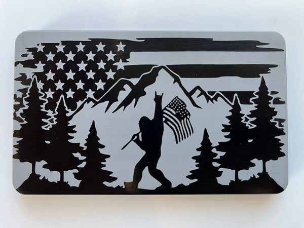 Bigfoot American Flag Hitch Cover - HitchFire