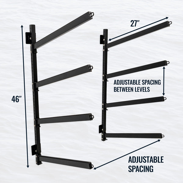 Champlain Kayak Rack | Indoor Adjustable Rack | 4 Levels