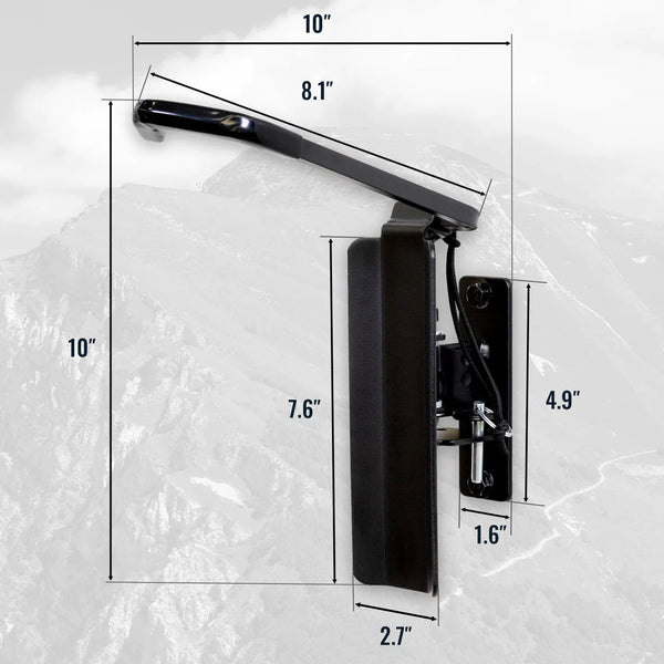 Swivel Mount Bike Storage Rack | 2 Bike Garage Wall Hooks | Mud