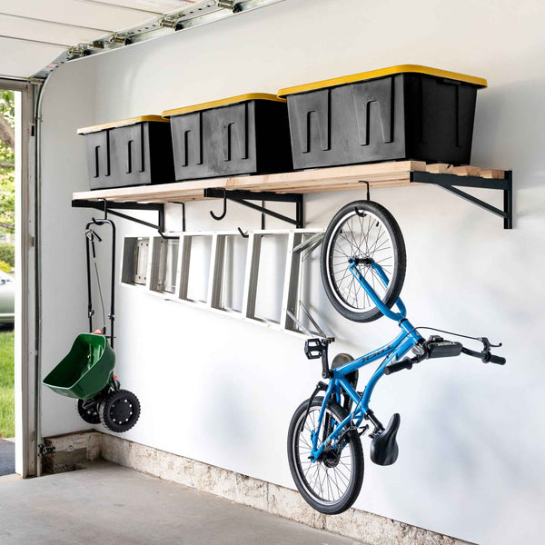 2' x 8' DIY Wall Shelf Brackets | Heavy Duty Garage Wall Shelf