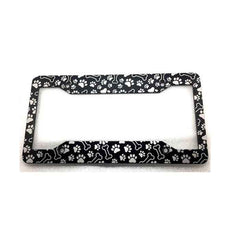Dog Bones & Paws Billet Aluminum License Plate Frame