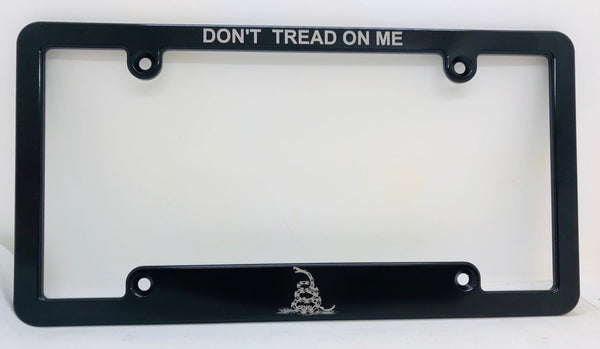 Don’t Tread On Me Gadsden Flag Billet Aluminum License Plate Frame