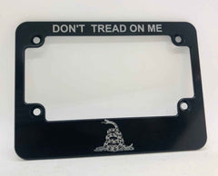 Don’t Tread On Me Gadsden Flag Billet Aluminum Motorcycle License Plate Frame