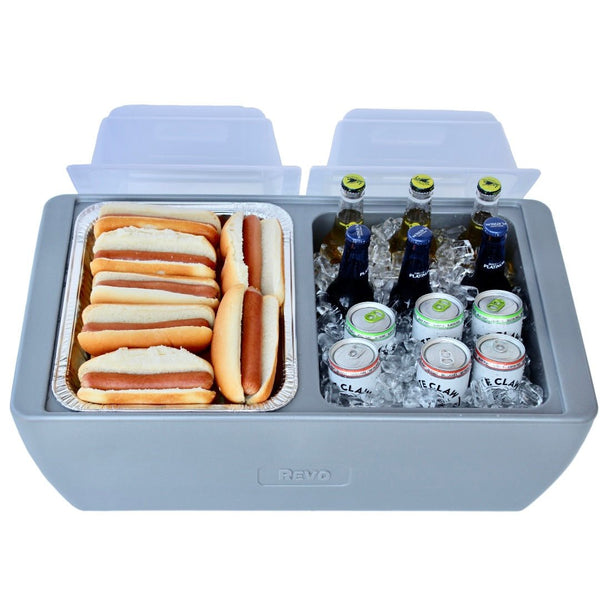 Dubler Party Cooler | Metallic Gray - HitchFire