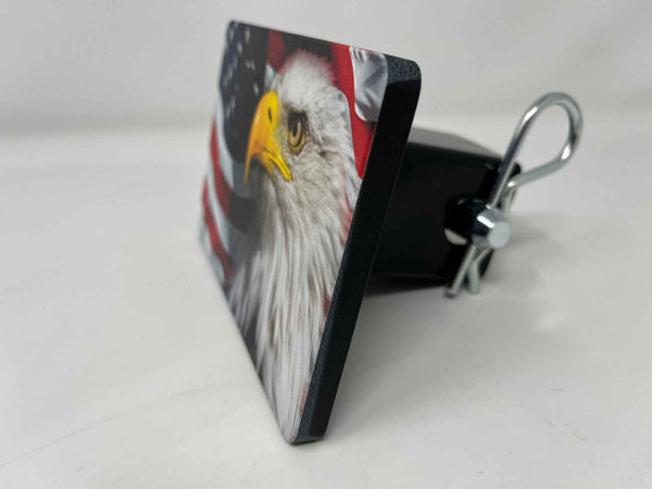 Eagle American Flag Full Color Hitch Cover