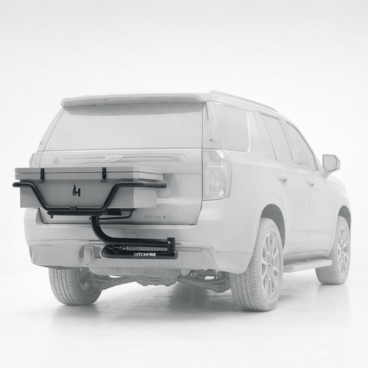 Field Box Storage Container for pickup truck, closed swing-out box