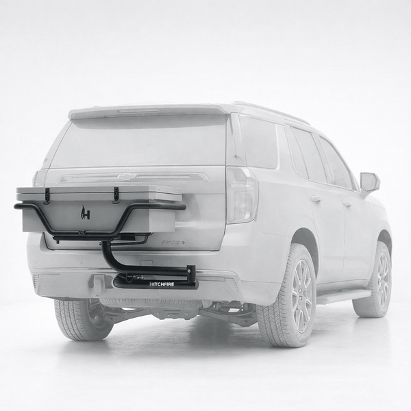 Field Box Storage Container for pickup truck, closed swing-out box