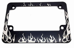 Flame Design Billet Aluminum Motorcycle License Plate Frame
