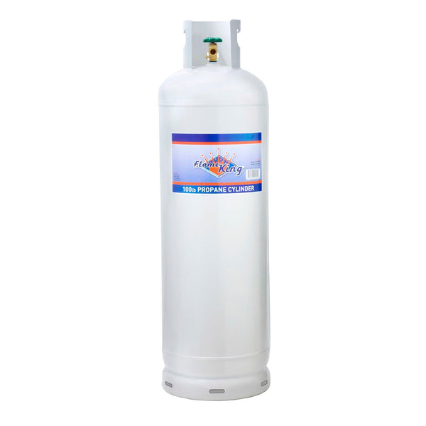 Flame King 100lb Empty Propane Tank LP Cylinder with POL Valve