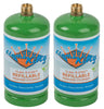 Flame King 1lb Refillable Propane Tank LP Cylinder- 2 Pack Eco Friendly Sustainable Tank