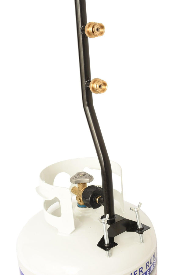 Flame King 3 Outlets Adapter 20 to 1LB Propane Tank Distribution Post Pole Tree Stem Stand - HitchFire