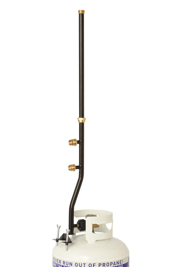 Flame King 3 Outlets Adapter 20 to 1LB Propane Tank Distribution Post Pole Tree Stem Stand - HitchFire