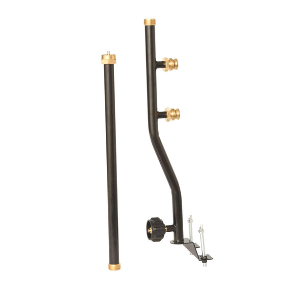 Flame King 3 Outlets Adapter 20 to 1LB Propane Tank Distribution Post Pole Tree Stem Stand - HitchFire