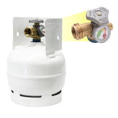 Flame King 3lb Propane Tank LP Cylinder with Gauge and OPD