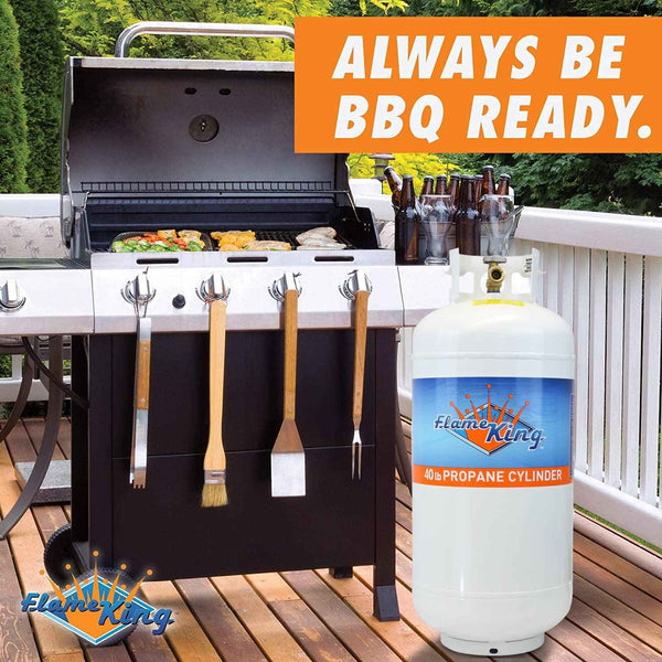 Flame King 40lb Propane Tank LP Cylinder with OPD