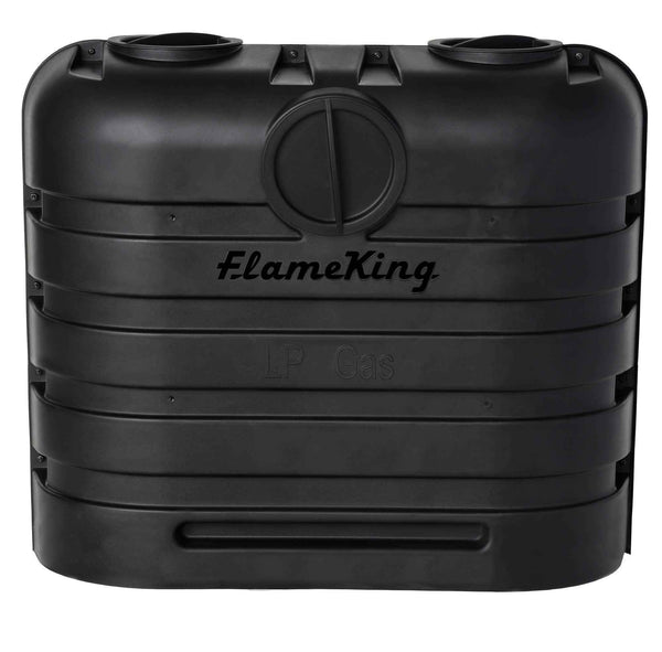 Flame King Dual 30LB LP Propane Tank Light Plastic Heavy Duty Cover RV Trailer Black
