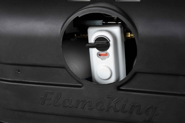 Flame King Dual 30LB LP Propane Tank Light Plastic Heavy Duty Cover RV Trailer Black