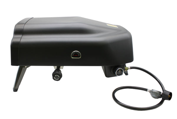 Flame King Outdoor Portable 14-inch Propane Pizza Oven Gas 360 Degree Rotating Stone