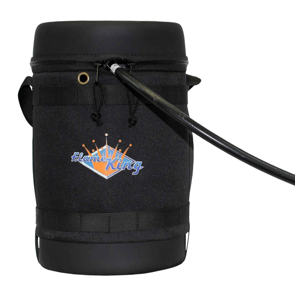 Flame King Propane Gas Hauler Kit 5lb Propane Tank, Adapter Hose and Insulated Protective Carry Case