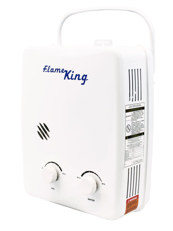 Flame King Tankless Outdoor Portable Camping Hot Shower Propane Gas 5L 1.32GPM Water Heater 34,000 BTU - HitchFire