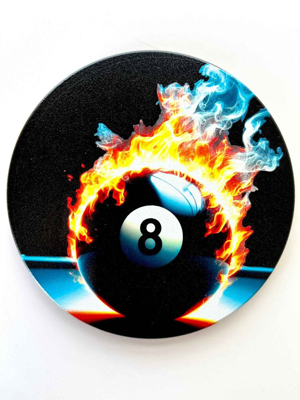Flaming 8 Ball Hitch Cover