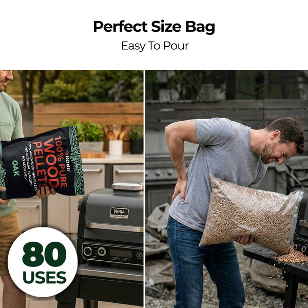 Kona 100% Oak Wood Smoker Pellets for Ninja Woodfire & Smokers