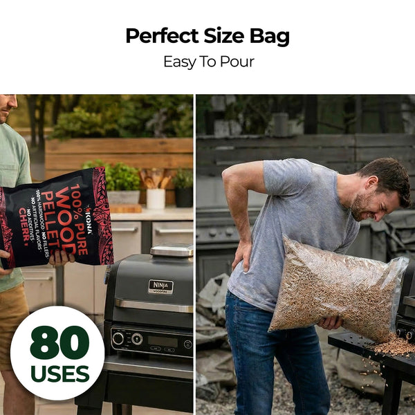 Kona 100% Cherry Wood Smoker Pellets for Ninja Woodfire & Smokers