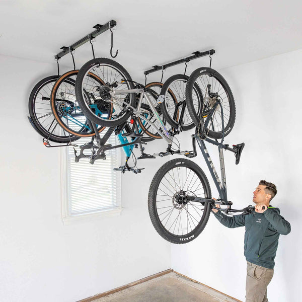 Ceiling Bike Rack | G-Bike Ceiling | Holds up to 8 Bikes