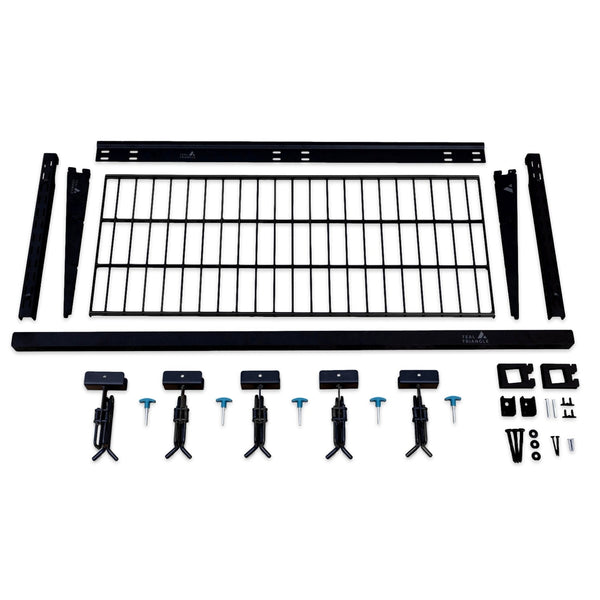 Lone Peak Ski Rack + Shelf | Adjustable Wall Storage System | Holds 5 Pairs of Skis