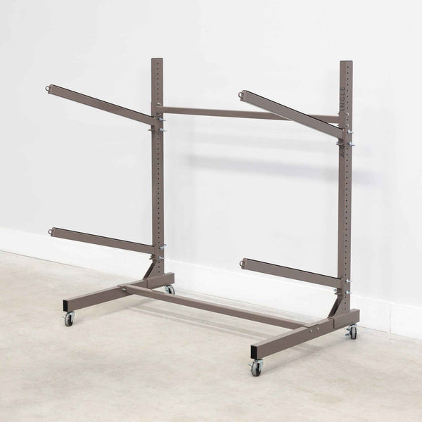 G-Watersport 2 Kayak & Canoe Rack | 2 Levels With Wheels | Single-Sided | Mud