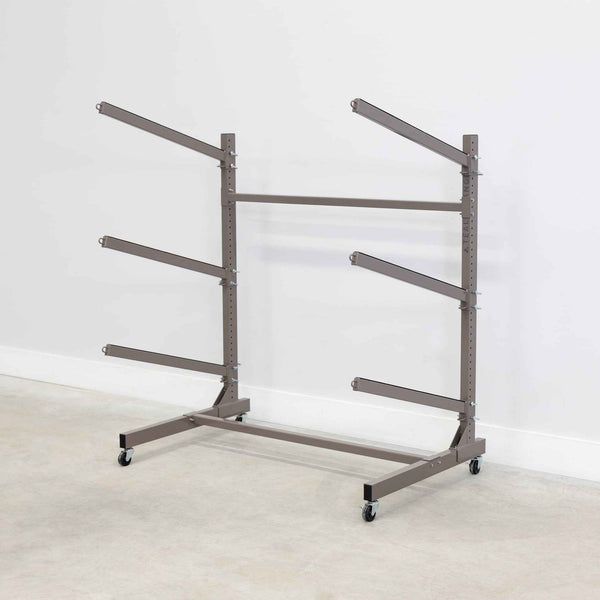 G-Watersport 3 Kayak & Canoe Rack | 3 Levels With Wheels | Single-Sided | Mud