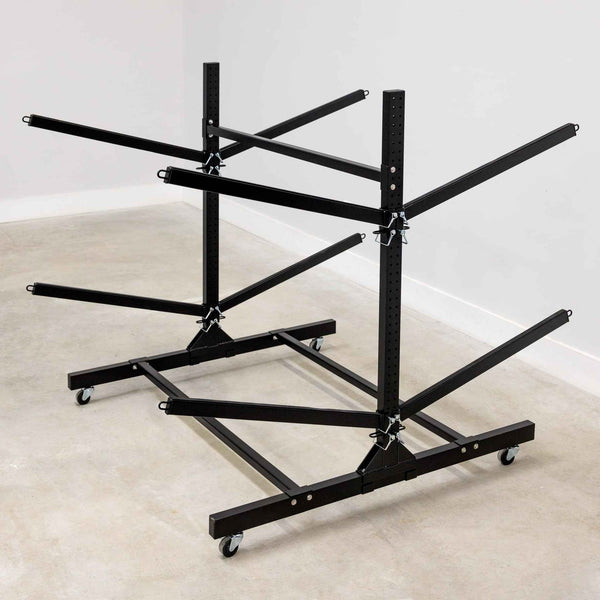 G-Watersport 4 Kayak & Canoe Rack | 4 Levels With Wheels | Double-Sided | Black