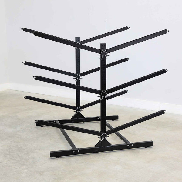 Freestanding 6-Level Double-Sided Kayak & Paddleboard Storage Rack – Black