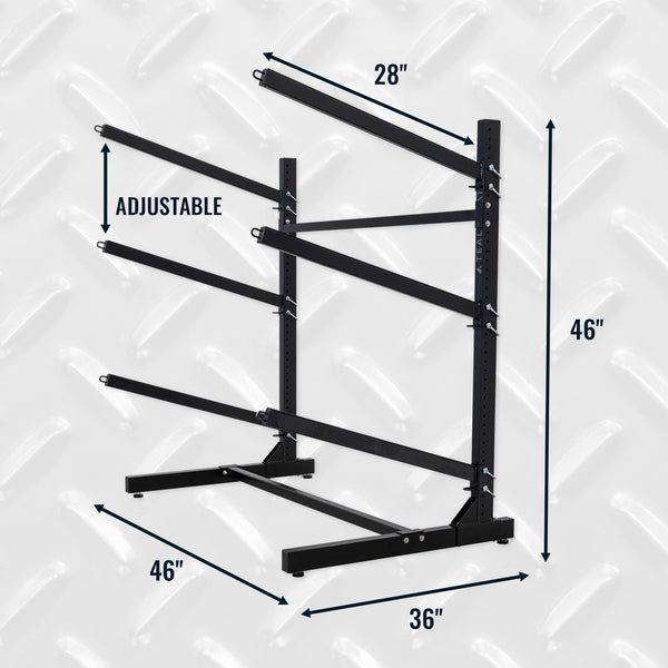 G-Watersport 3 Kayak & Canoe Rack | 3 Levels | Black