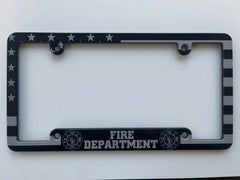 Fire Department Maltese Cross Billet Aluminum License Plate Frame