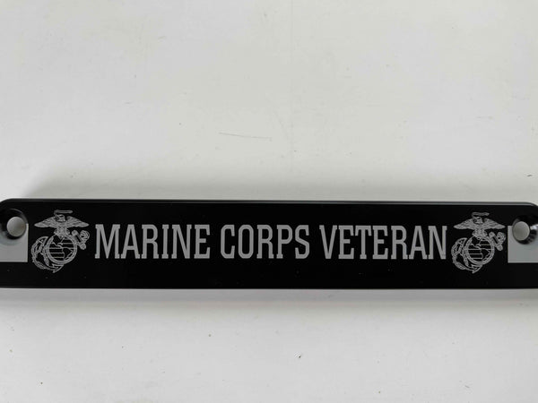 Marine Corps Veteran American Flag Billet Aluminum License Plate Frame