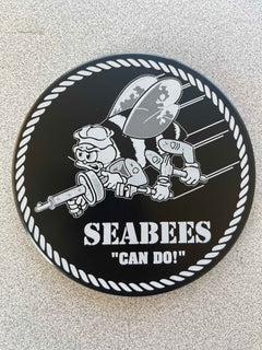 Seabees Navy Engraved Hitch Cover