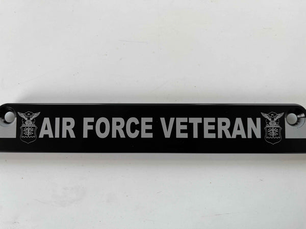 Air Force Veteran American Flag Billet Aluminum License Plate Frame