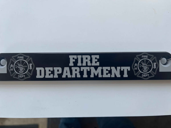 Fire Department Maltese Cross Billet Aluminum License Plate Frame