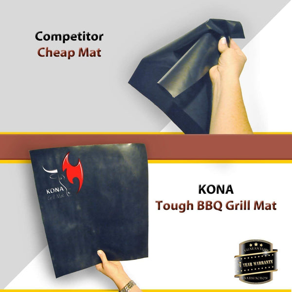 Kona Best Grill Tray with Custom Fit Best Grill Mat - The Ultimate Non - Stick Grilling Tray Combo! - HitchFire