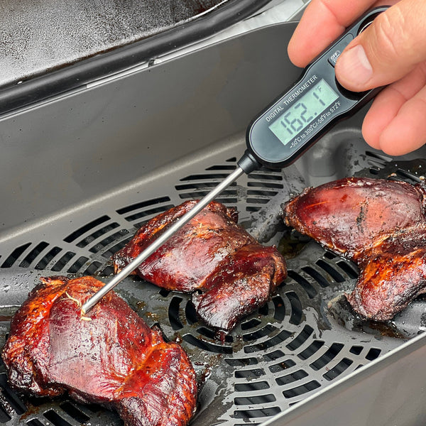 Kona Digital Meat and Candy Thermometer with Backlit LED Screen - Compact and Accurate Cooking Tool for Perfectly Cooked Food Every Time! Ideal for BBQ, Grilling, Kitchen, Oven, and Smoker - HitchFire