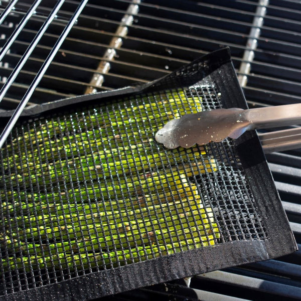 Kona Mesh Grill Bags - Non - Stick BBQ Grilling Bags for Veggies (Set of 2) - Reusable & Easy to Clean - HitchFire