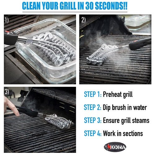 Kona safe/clean Grill Brush - HitchFire