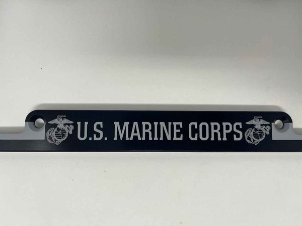 Marine Corps American Flag Billet Aluminum License Plate Frame