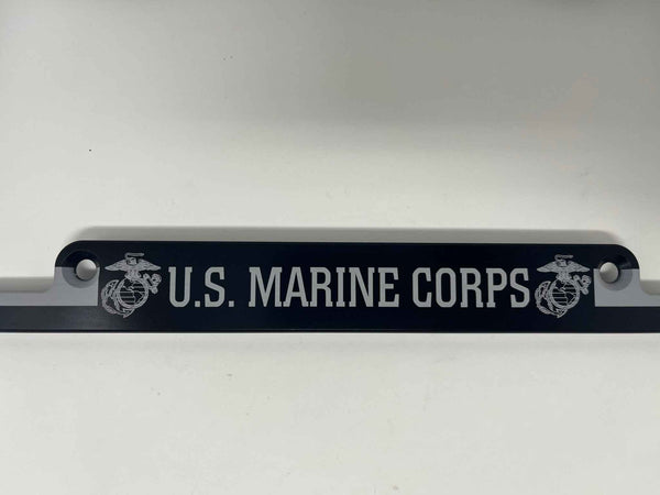Marine Corps Vietnam Veteran American Flag Billet Aluminum License Plate Frame
