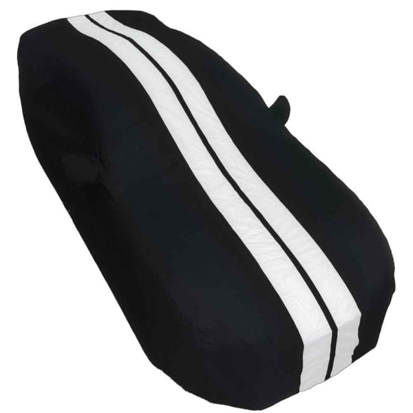 Ford Mustang Ultraguard Plus Car Cover - 300D Indoor/Outdoor Protection - Black with Gray Stripes
