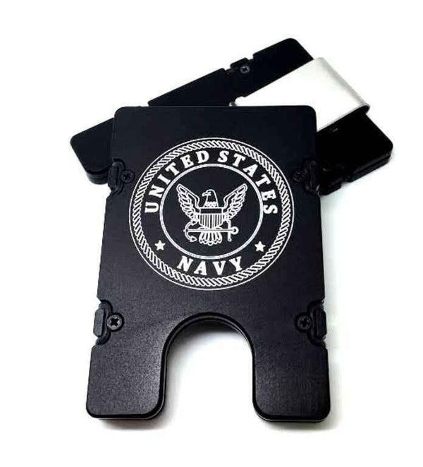 Navy Badge - BilletVault Aluminum Wallet